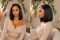 Glueless Straight Bob Wig 5x5 HD Lace Raw Human Hair 180% Density