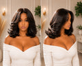 14" Glueless Layered Raw Human Hair Wig 5x5 HD Lace Closure 180% Density