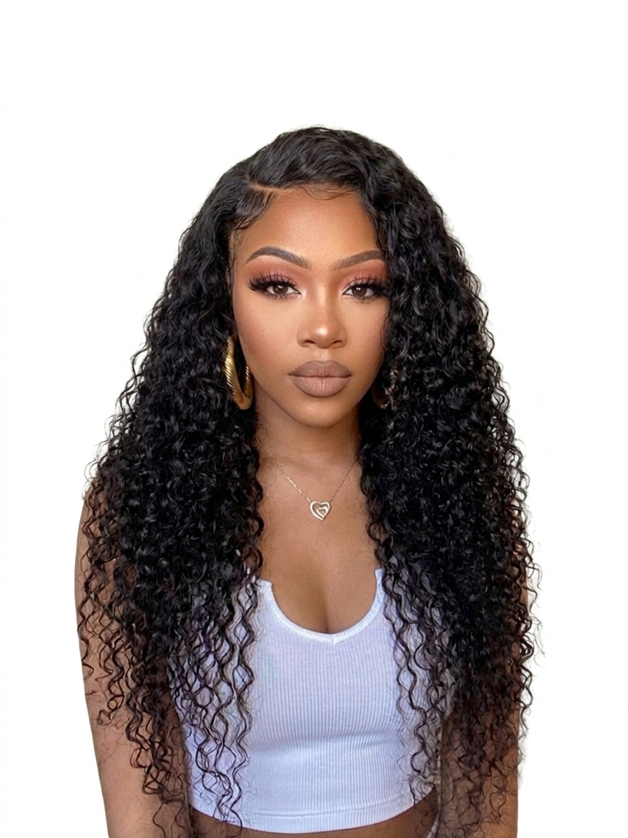 22In Brazilian Hair Water Wave Glueless Wig-13x4 Full Frontal Lace Wig